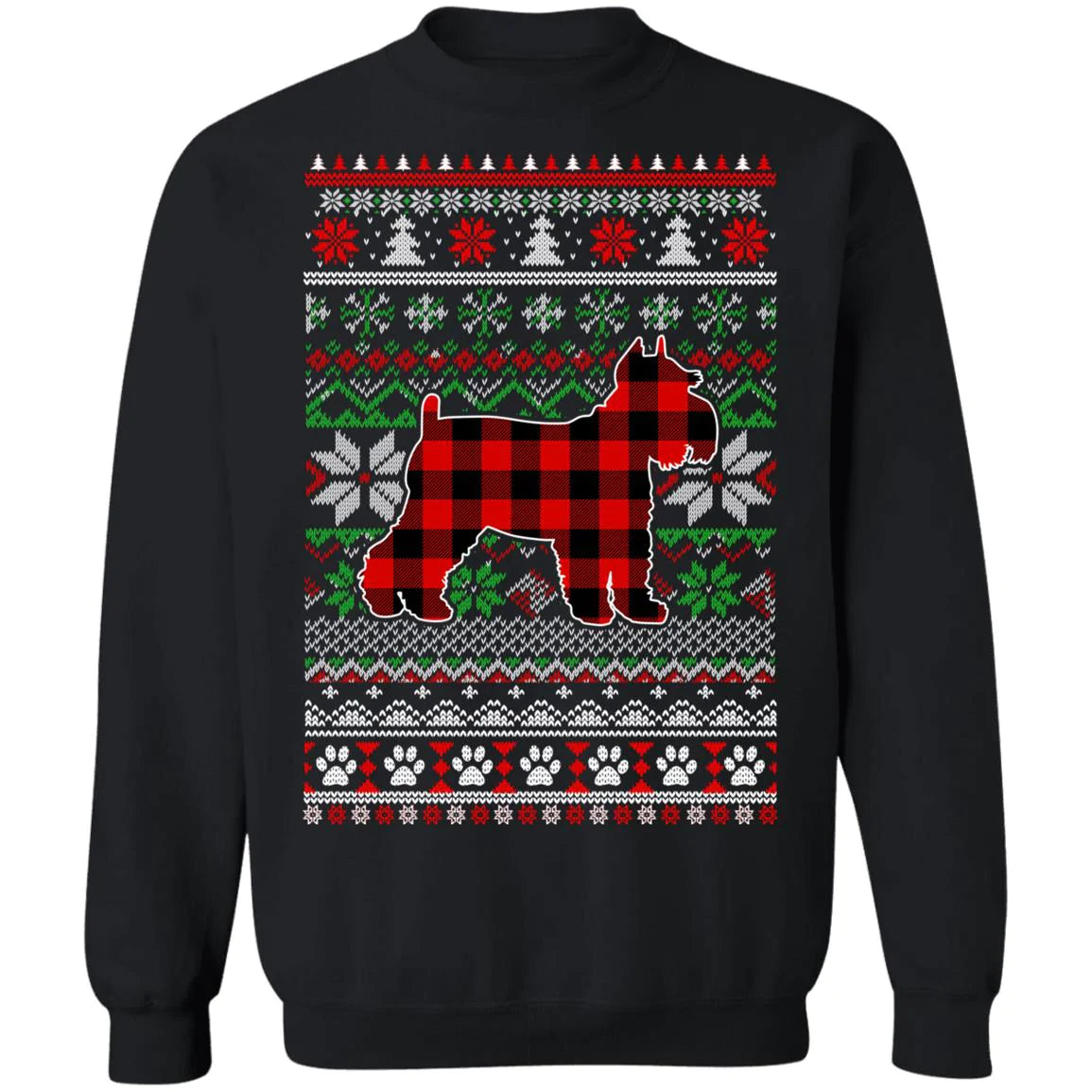 Schnauzer red plaid Christmas Sweater - Holiday Gift product image 2