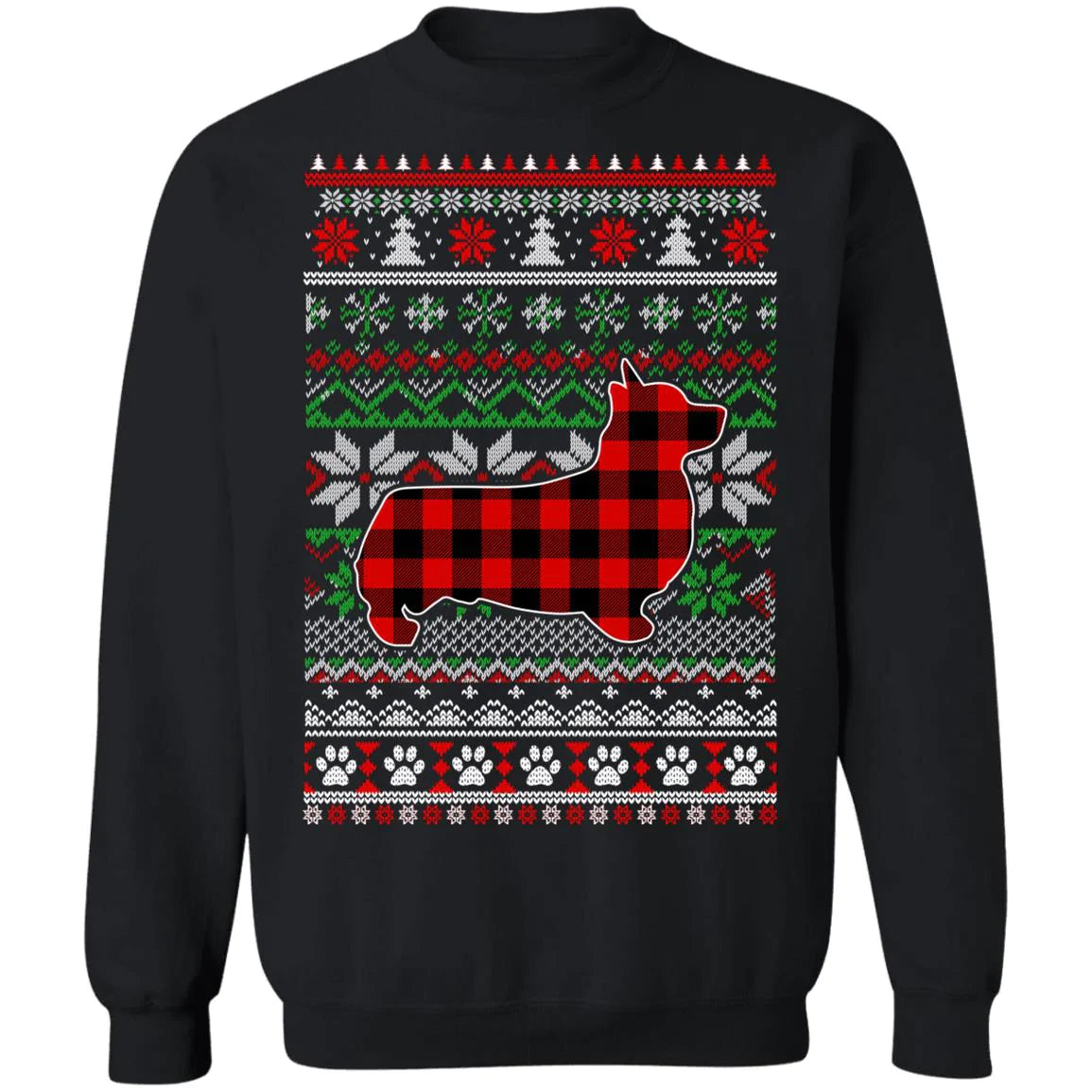 Corgi red plaid Christmas Sweater - Holiday Gift product image 2