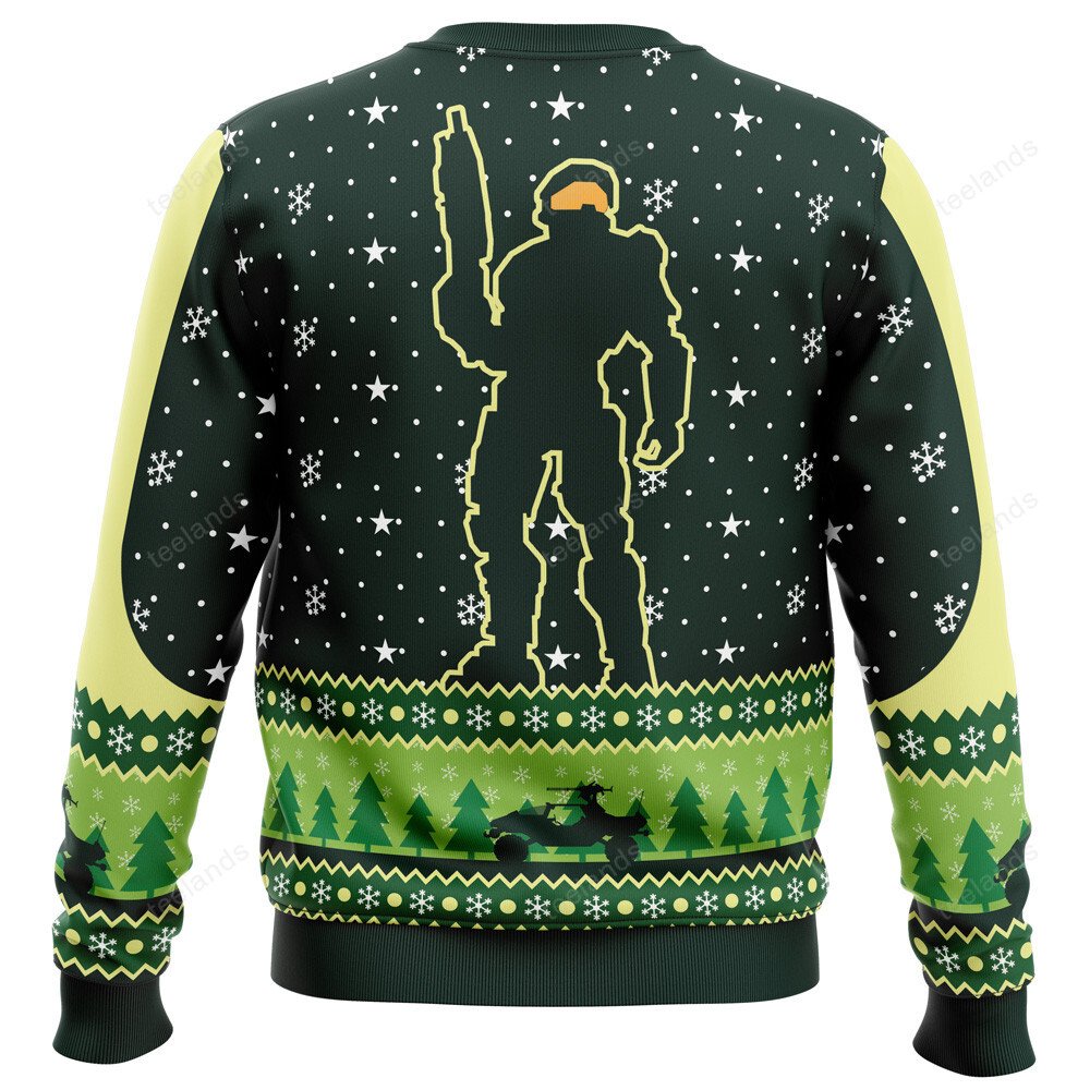 Happy halo days uncs 3D Christmas Sweater - Holiday Gift product image 4