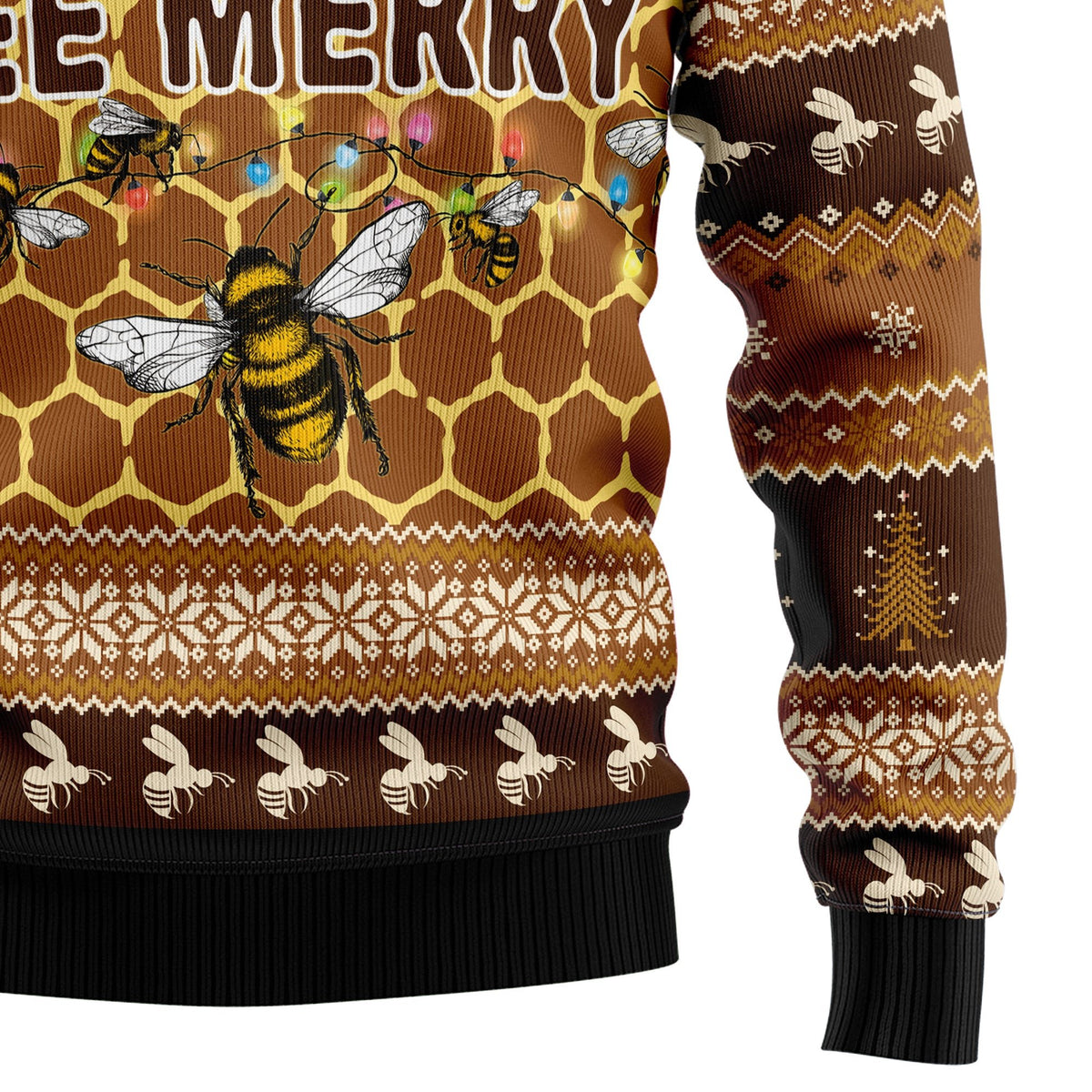Bee merry 3D Christmas Sweater - Holiday Gift product image 4