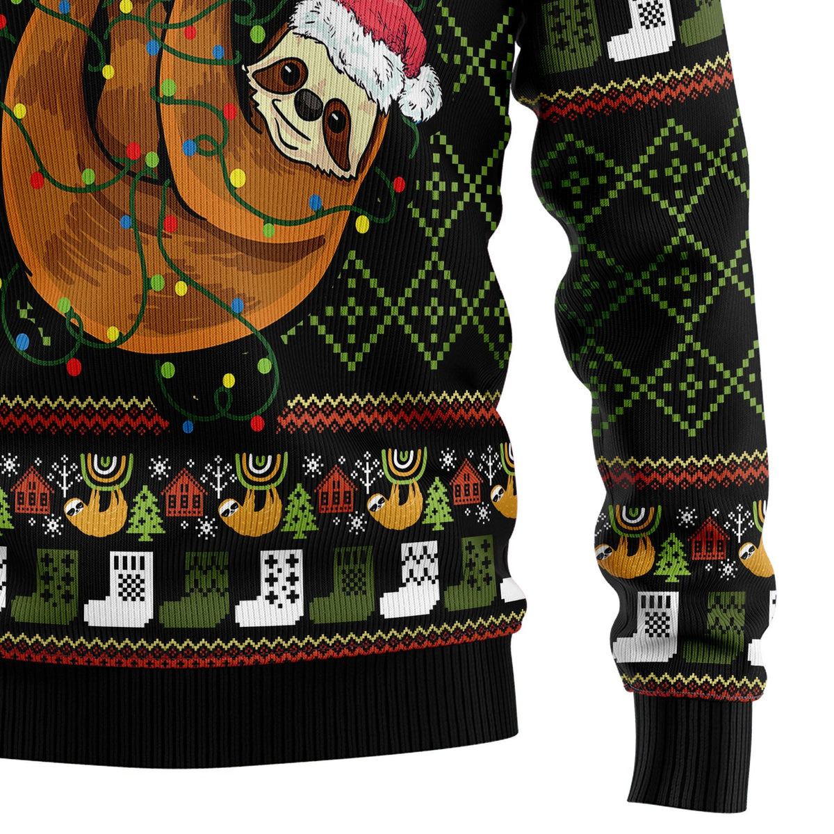 Sloth light 3D Christmas Sweater - Holiday Gift product image 4