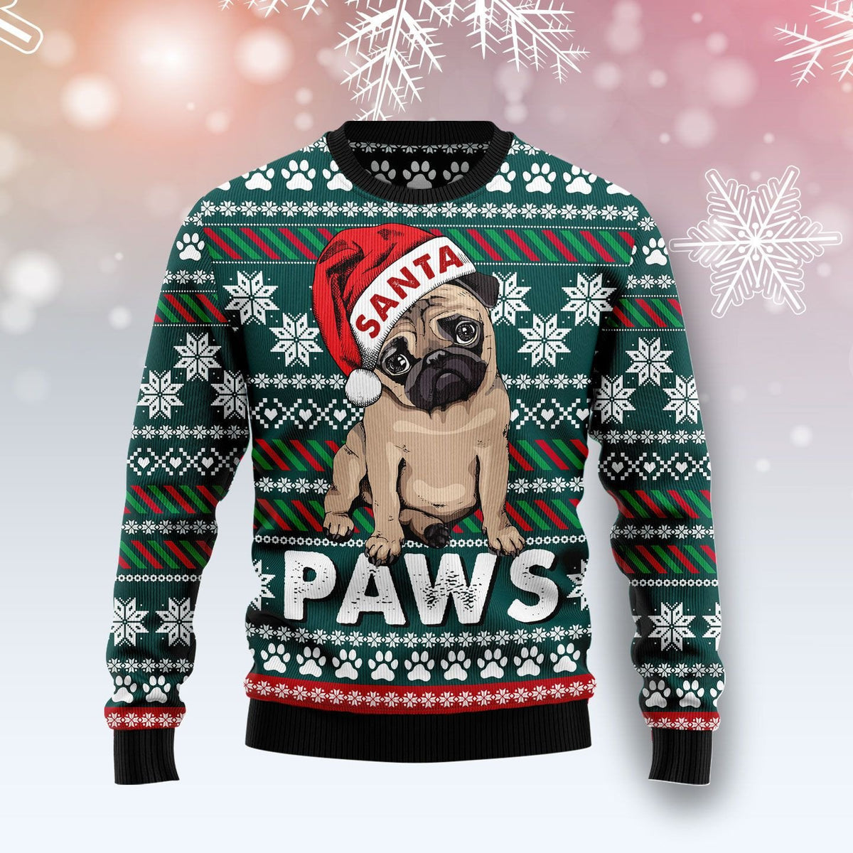 Cat purple pattern 3D Christmas Sweater - Holiday Gift product image 5