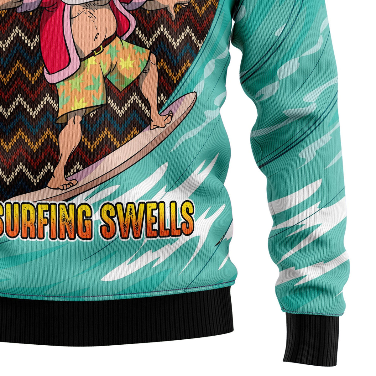 Jingle bells surfing swells 3D Christmas Sweater - Holiday Gift product image 4