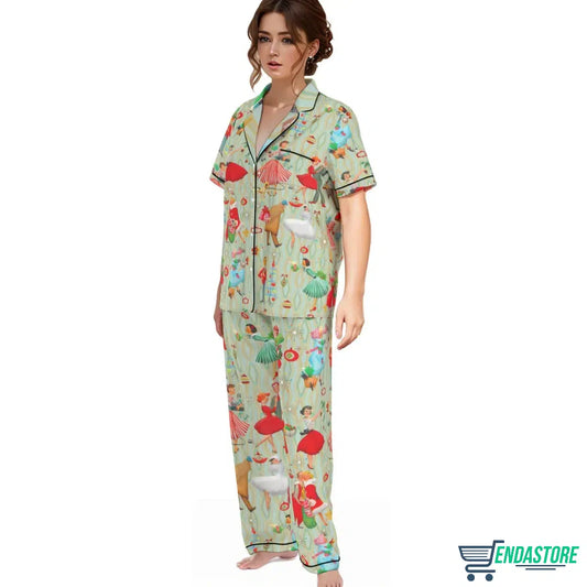 1950s Retro Vintage Christmas Satin Pajama Set 3D Christmas Sweater - Holiday Gift product image 3