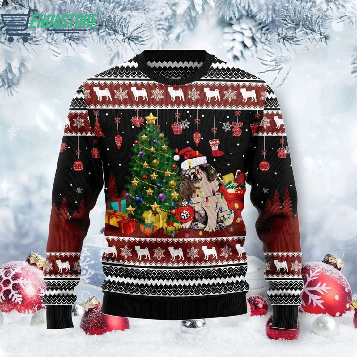 Cat Sleigh 3D Christmas Sweater - Holiday Gift product image 5