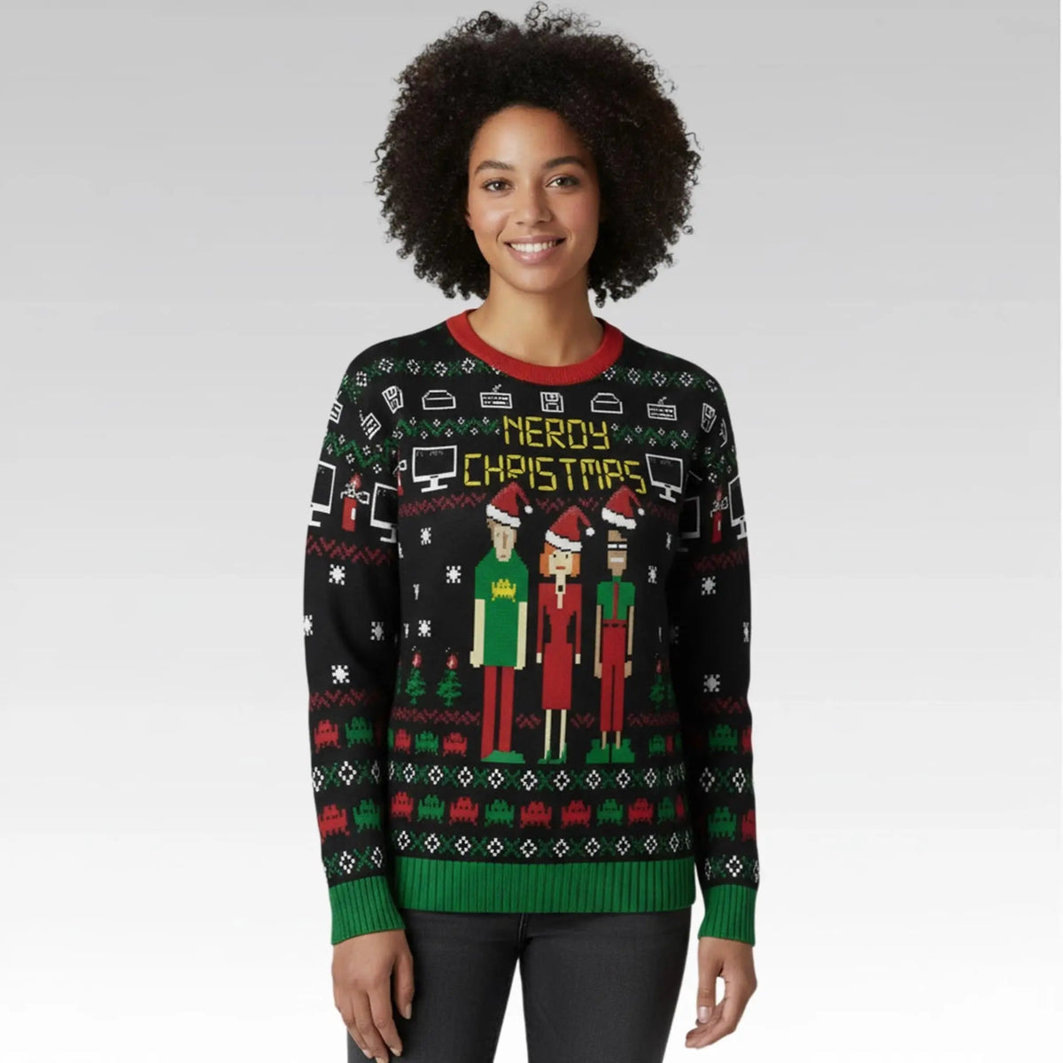 Nerdy Christmas The IT Crowd Ugly Christmas Sweater - Holiday Gift product image