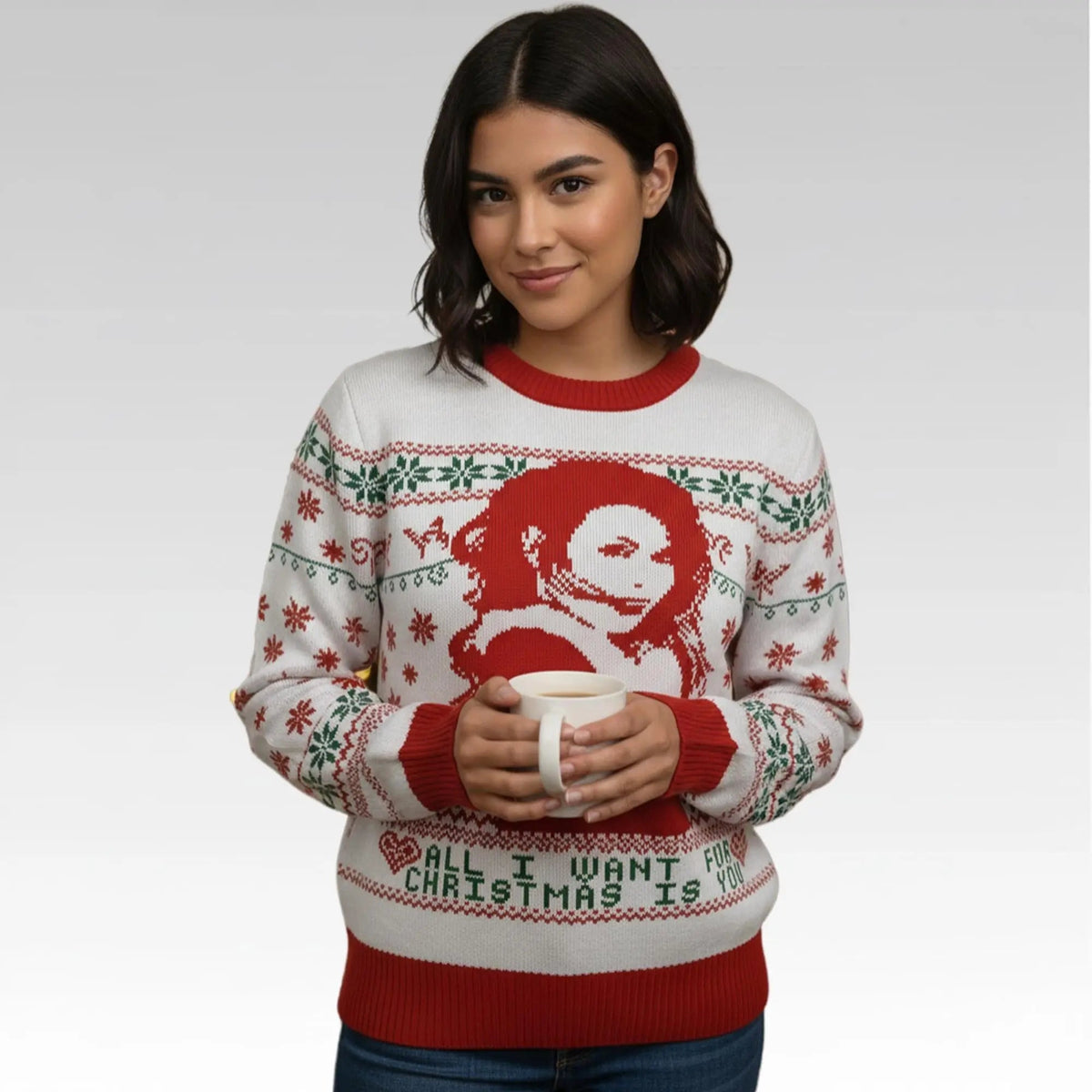 Mariah Carey All I Want For Christmas Is You Ugly Christmas Sweater - Holiday Gift product image 2