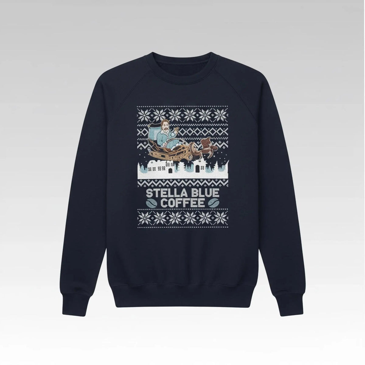 Stuart Feiner Stella Blue Coffee Ugly Christmas Sweater - Holiday Gift product image