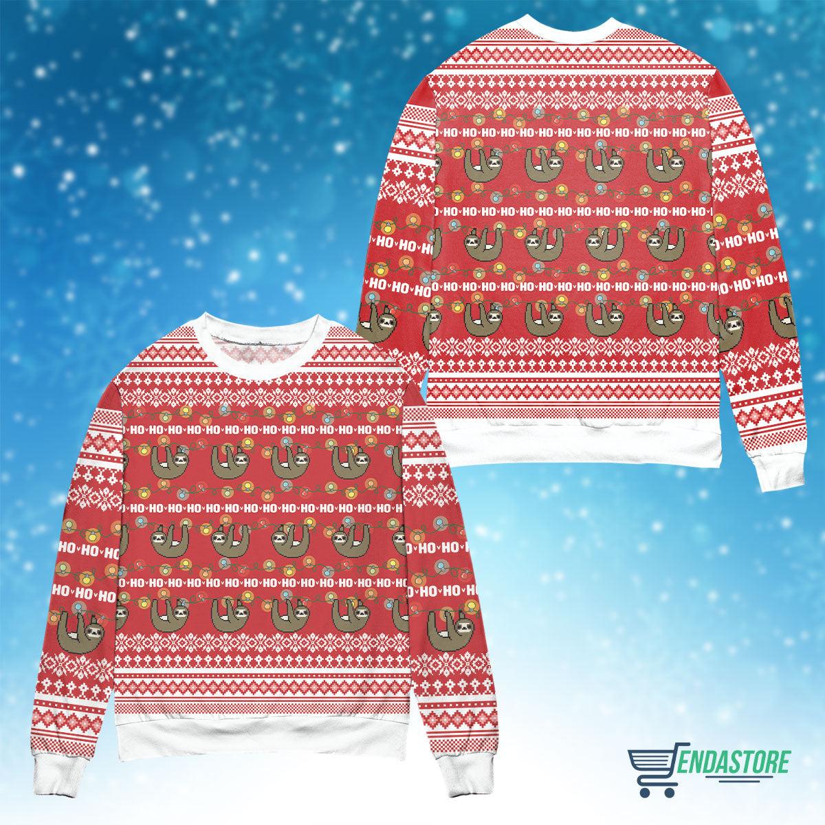 Sloths Ho Ho Ho 3D Christmas Sweater - Holiday Gift product image 4