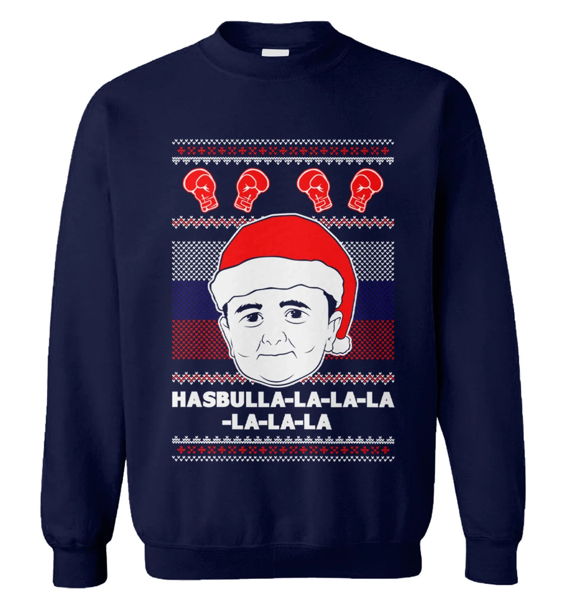 Khabib Nurmagomedov hasbulla la la la la la la la Christmas Sweater - Holiday Gift product image 4