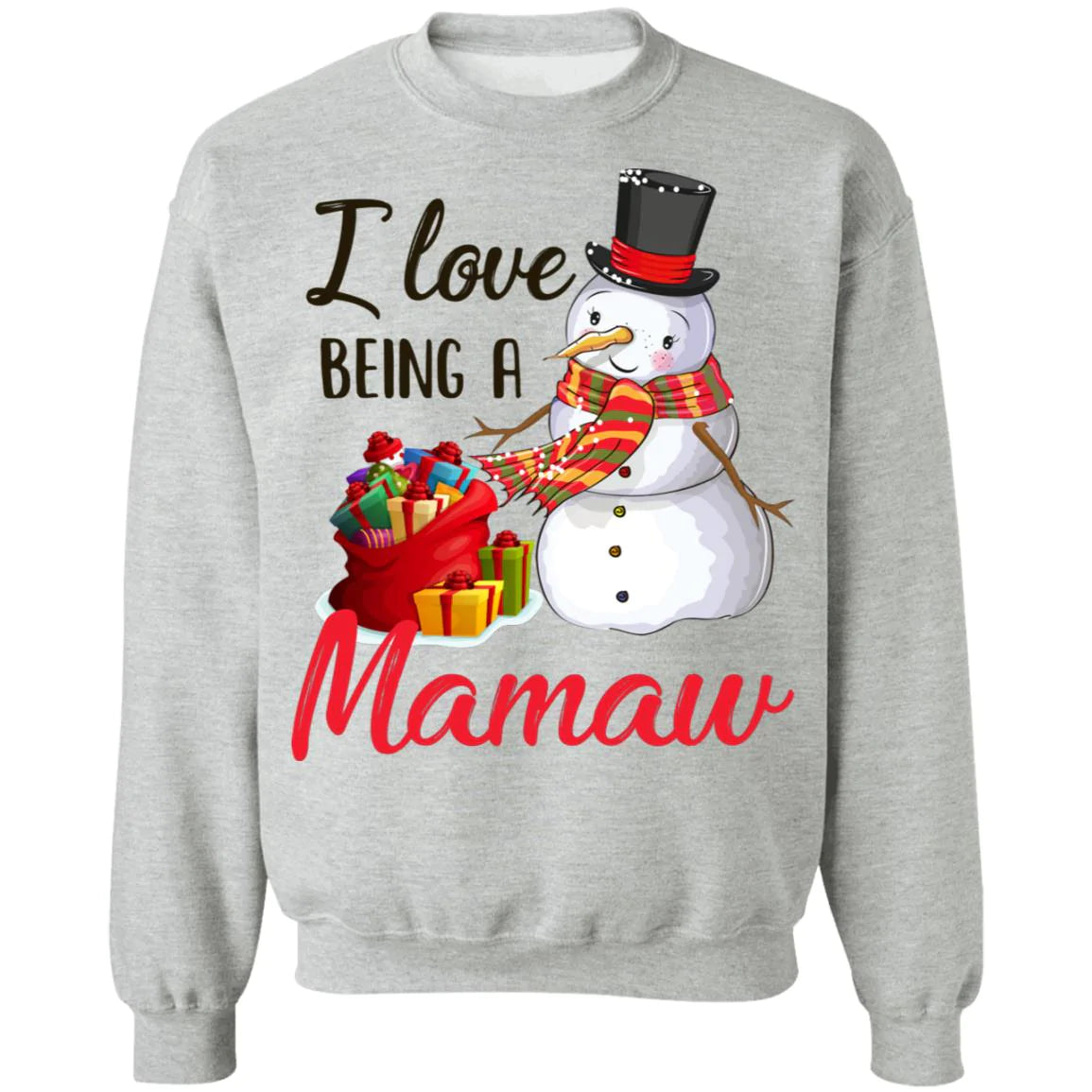 I love being a mamaw snowman Christmas Sweater - Holiday Gift product image 4