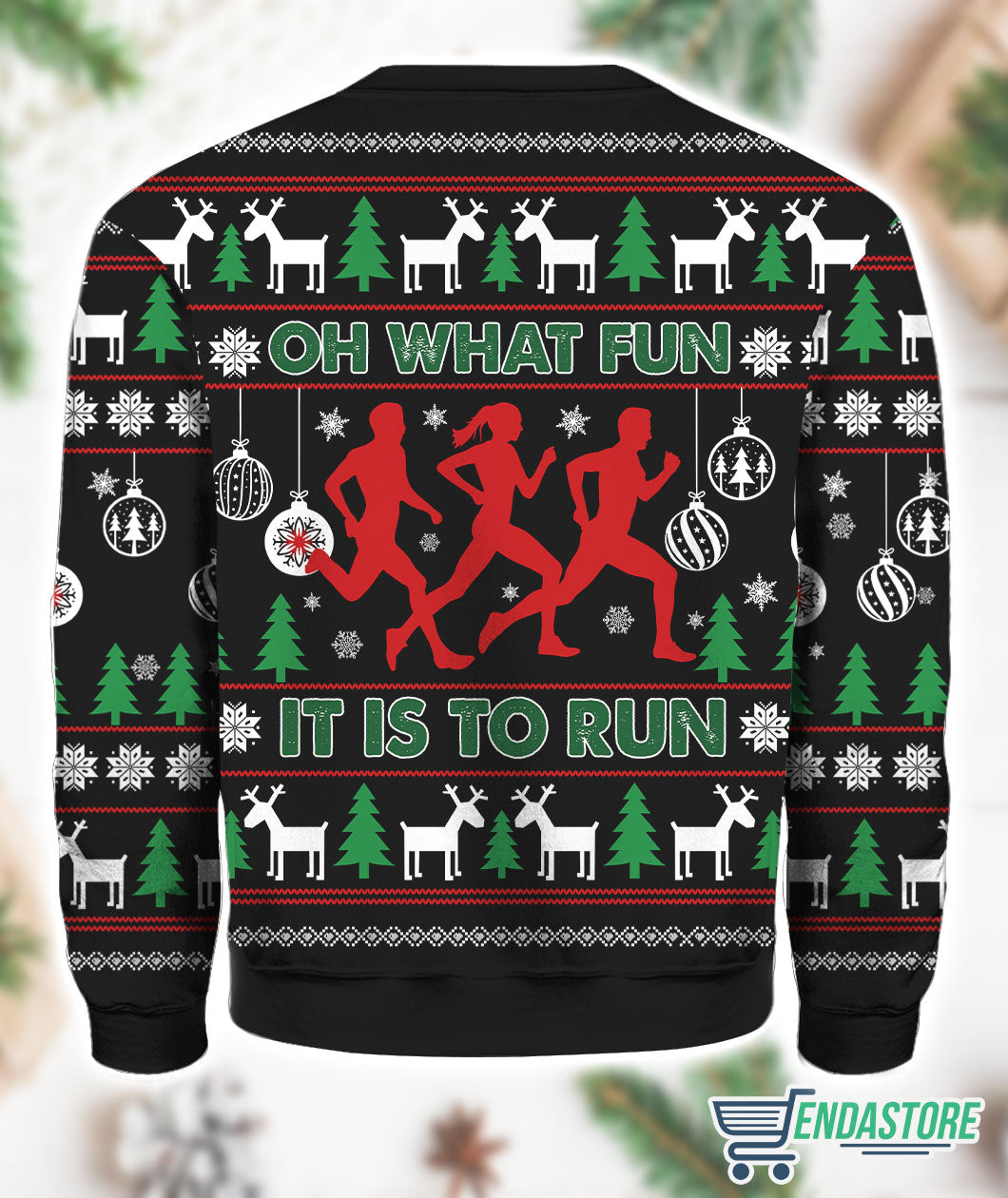 Oh What Fun It Is To Run 3D Ugly Christmas Sweater - Holiday Gift product image 4