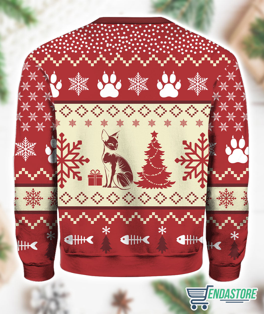 Sphynx Cat 3D Ugly Christmas Sweater - Holiday Gift product image 4