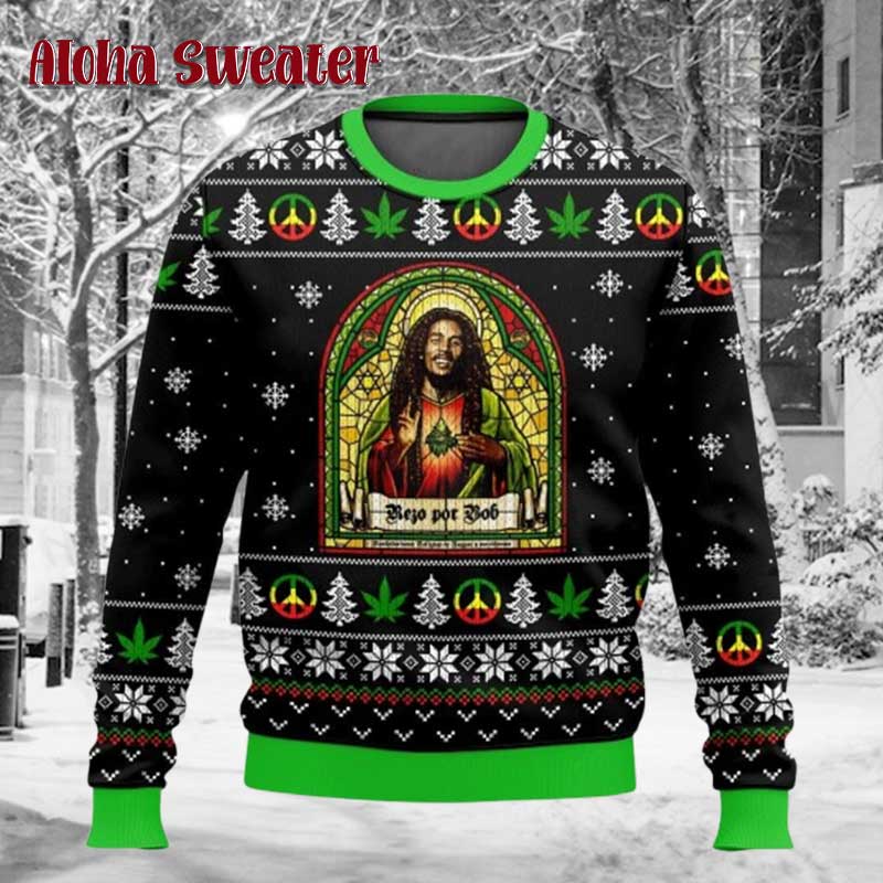 Super Jesus Funny Art Ugly Christmas Sweater - Holiday Gift product image 5