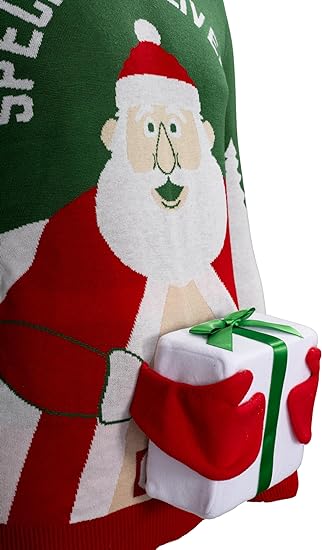 Special Delivery Santa Claus3D Gift Ugly Christmas Sweater - Holiday Gift product image 4