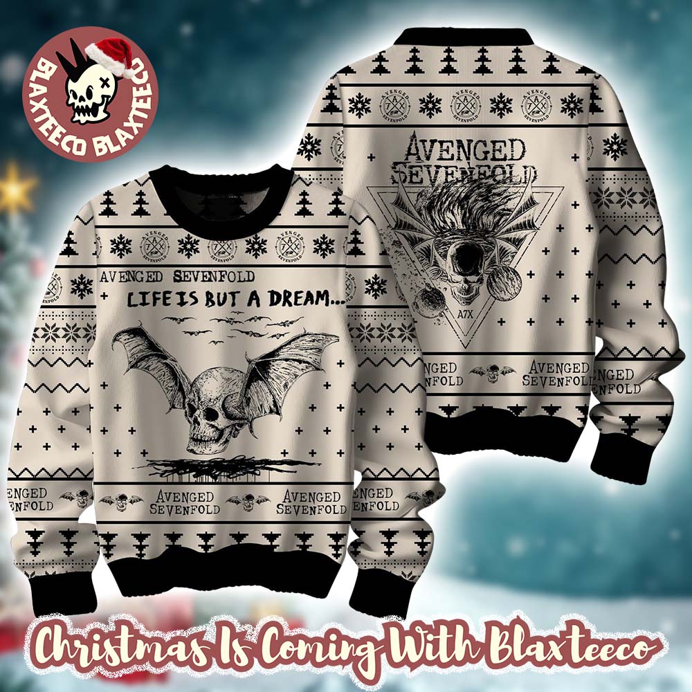 Avenged Sevenfold The Death Bat Holiday Gift Knitted Ugly Christmas Sweater - Holiday Gift product image