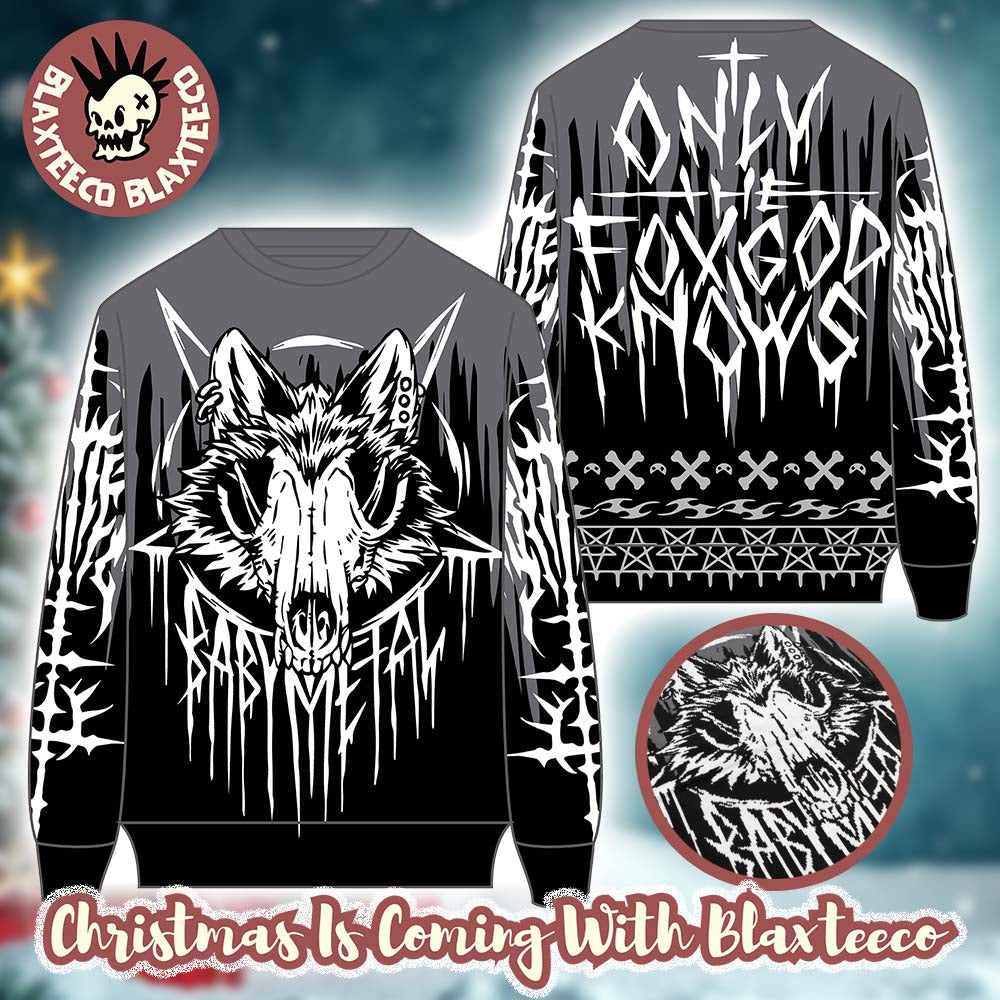 Babymetal Holiday Merch Only The Fox God Knows Fox God Christmas Holiday Knit Christmas Sweater - Holiday Gift product image