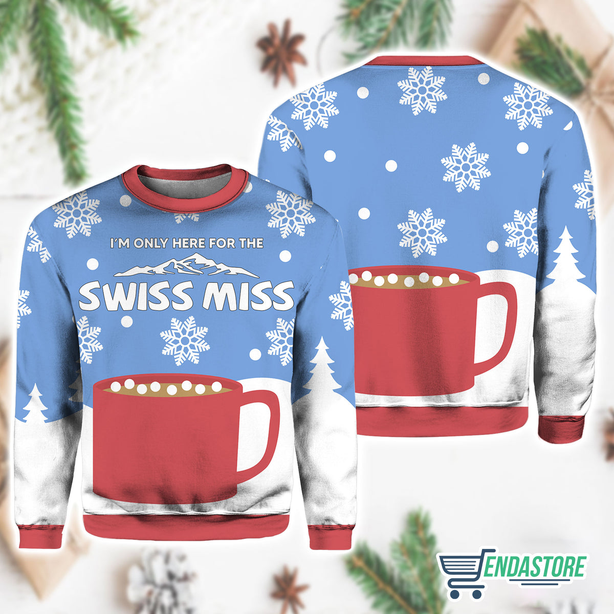 I’m Only Here For The Swiss Miss 3D Christmas Sweater - Holiday Gift product image 4