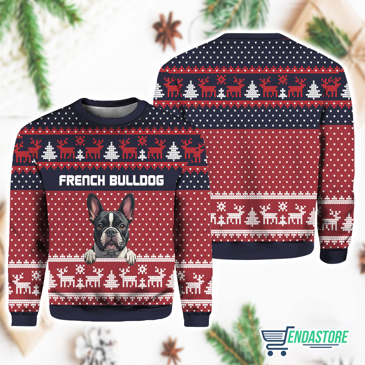 French Bulldog 3D Ugly Christmas Sweater - Holiday Gift product image 4