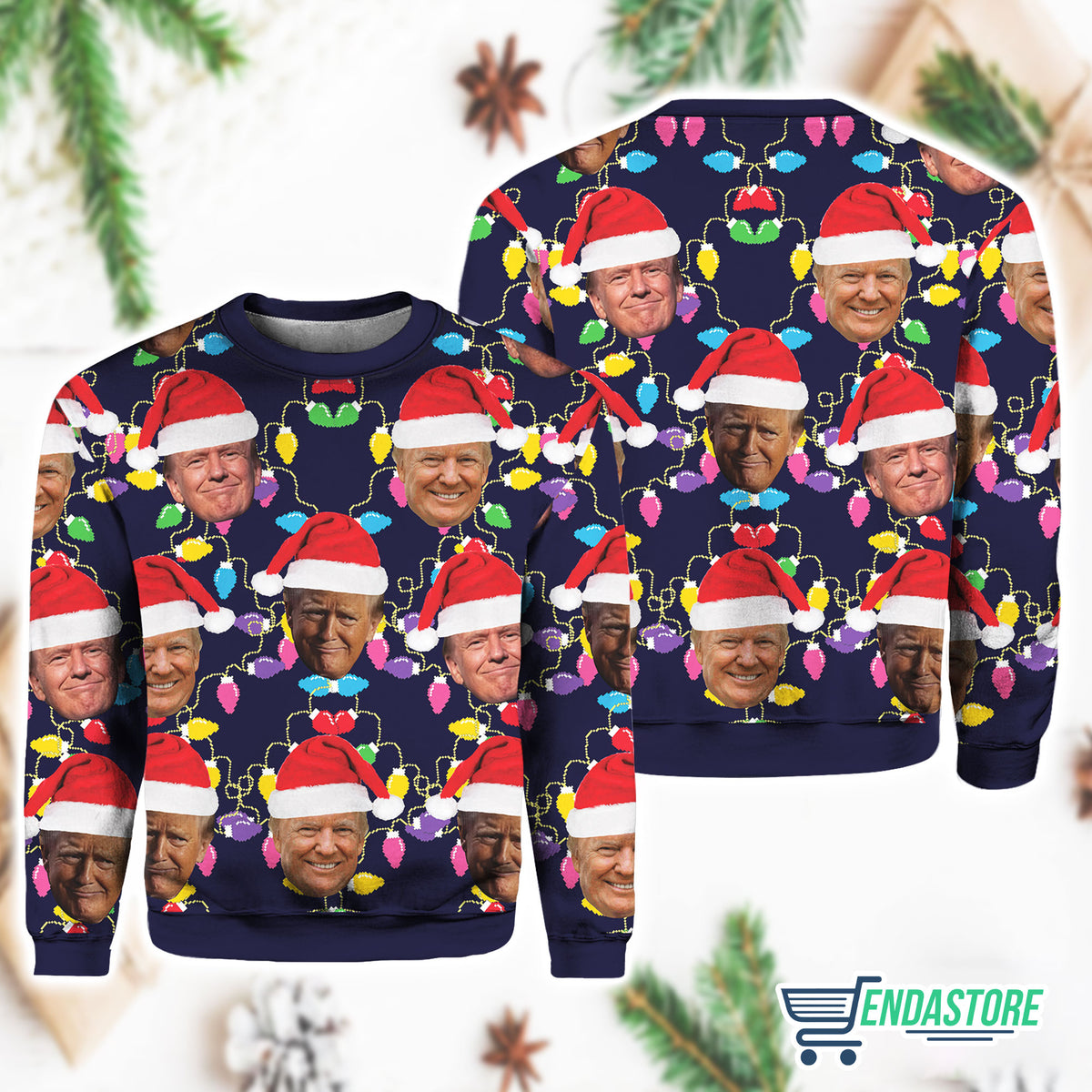Humorous Trump Face 3D Ugly Christmas Sweater - Holiday Gift product image 4