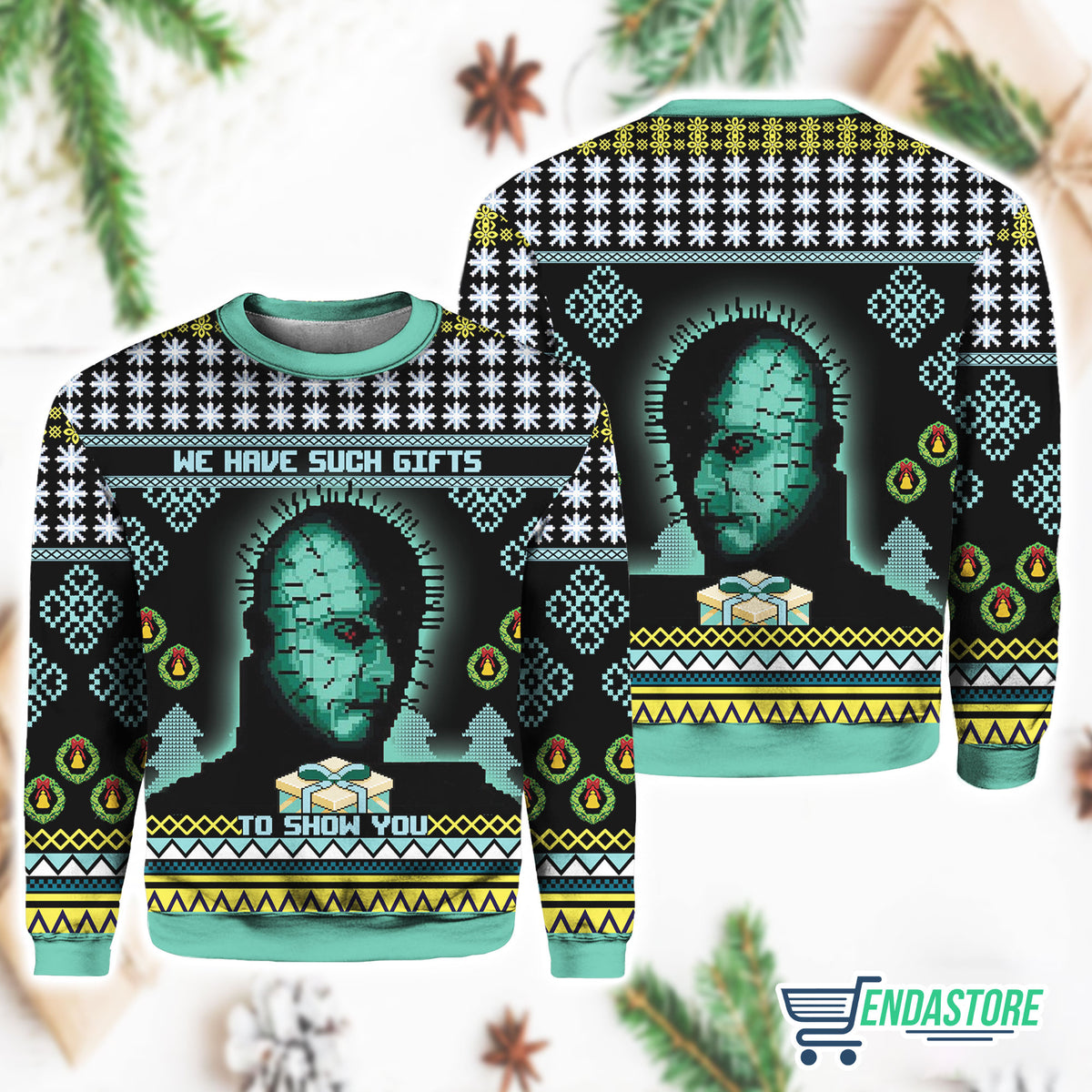 Pinhead Hellraiser 3D Christmas Sweater - Holiday Gift product image 4