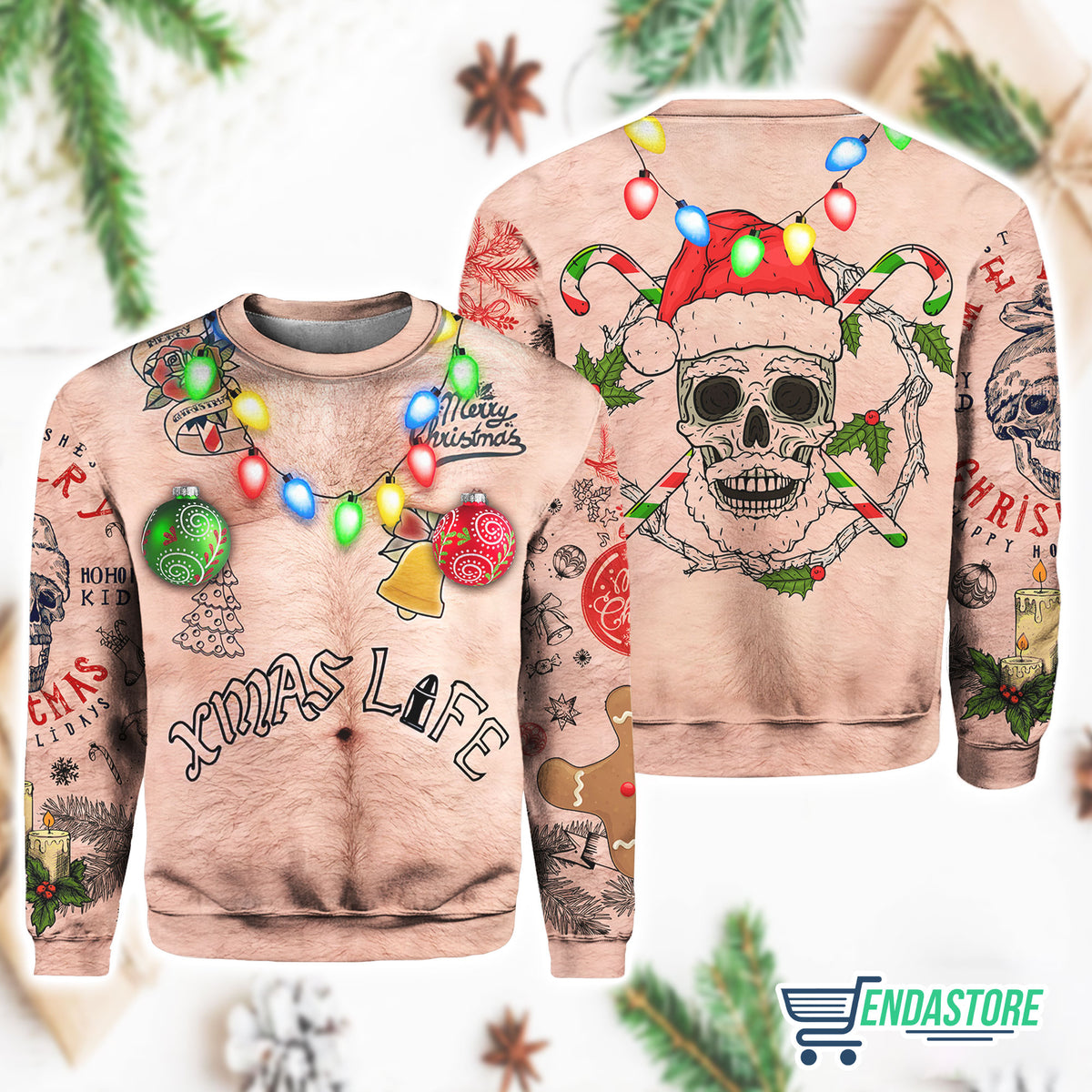 Topless Xmas Life 3D Ugly Christmas Sweater - Holiday Gift product image 4