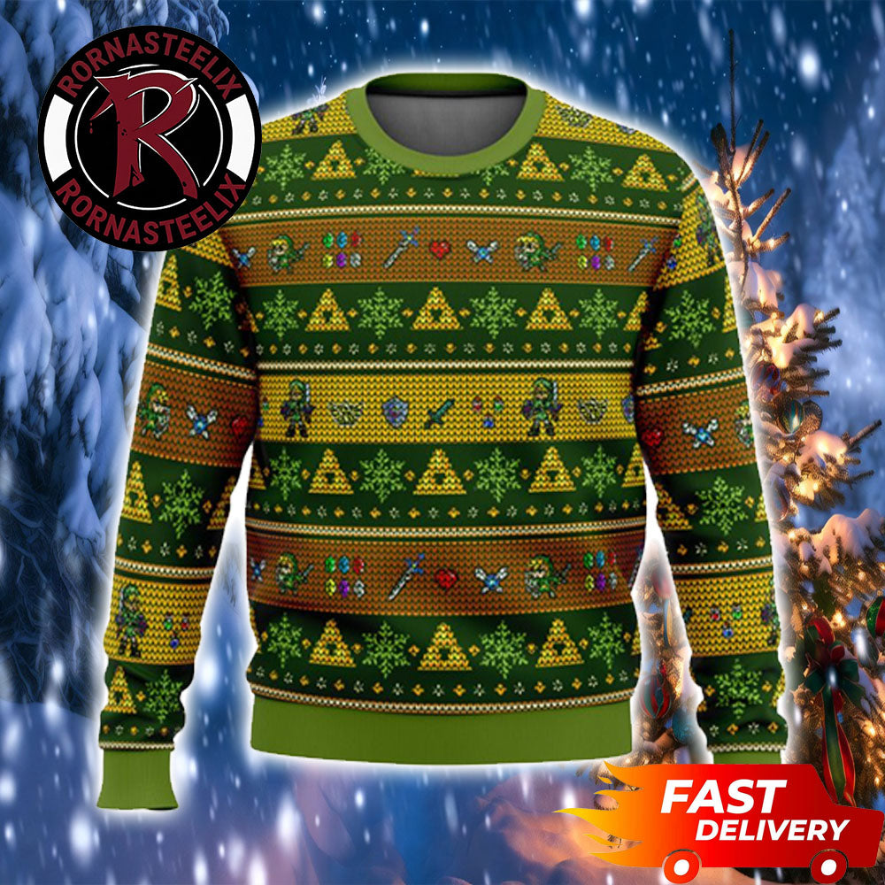 Christmas Gift For Fan Link Adventure Legend Of Zelda Ugly Christmas Sweater - Holiday Gift product image