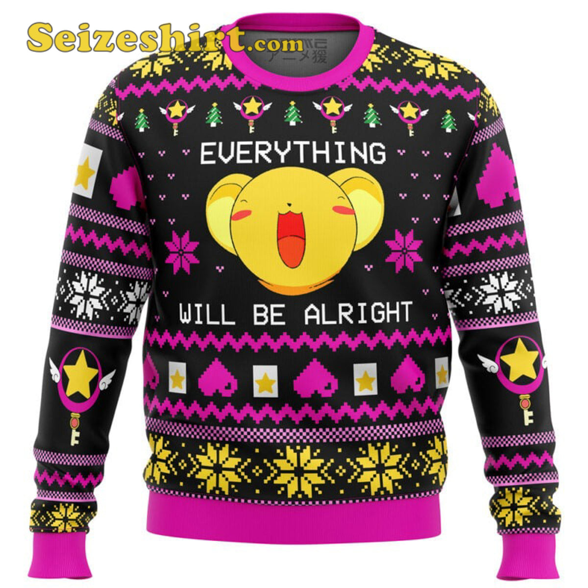 Cute , CARDCAPTOR SAKURA HAPPY Ugly Christmas Sweater - Holiday Gift product image