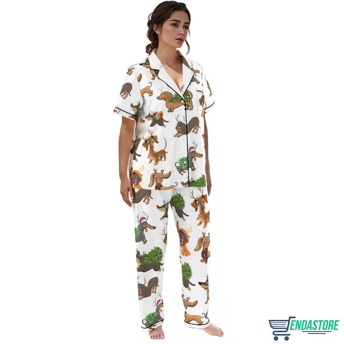 Dachshund Christmas Wiener Dog Pajama Set 3D Christmas Sweater - Holiday Gift product image 4