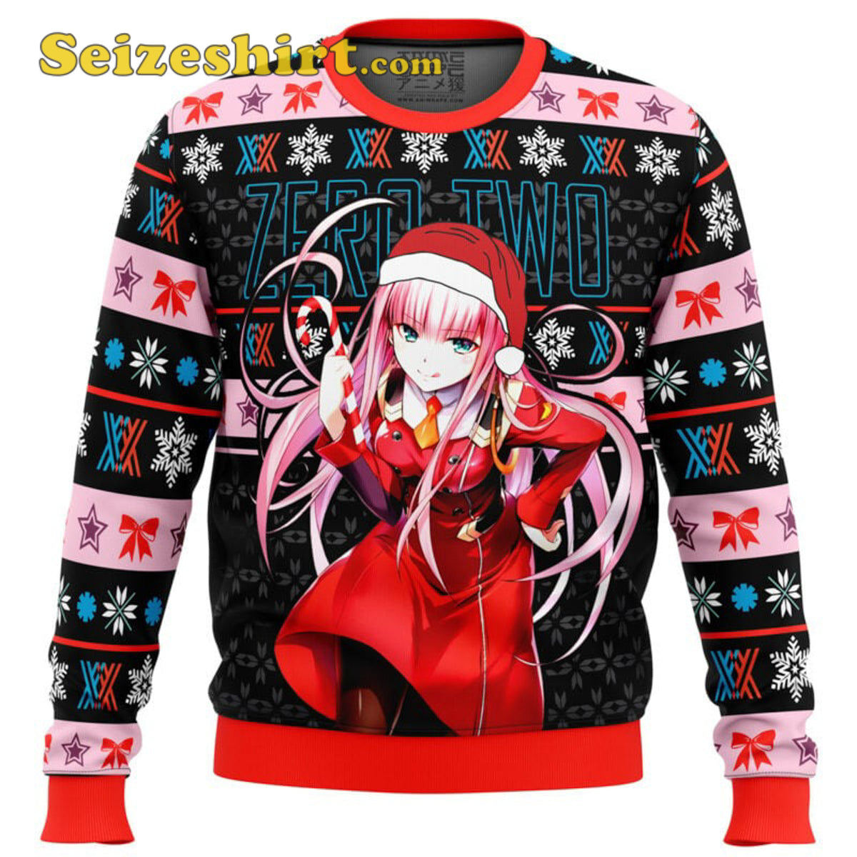 Darling in the Franxx Zero Two Ugly Christmas Fall For Women Ugly Christmas Sweater - Holiday Gift product image