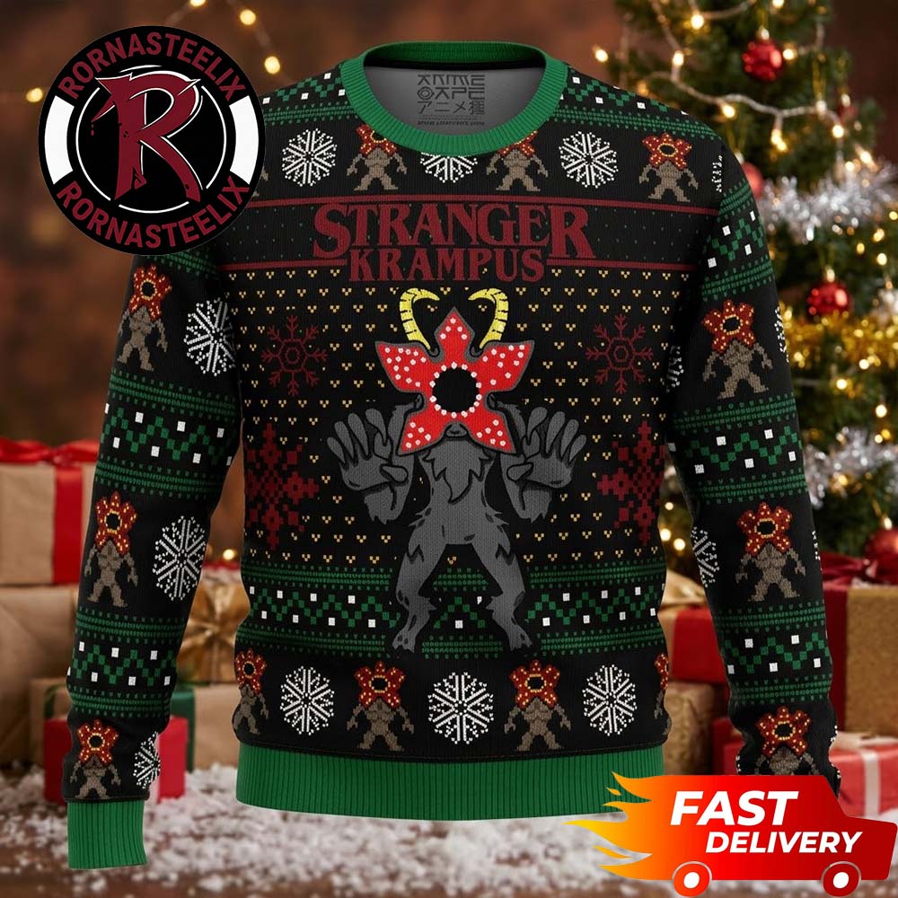 Demogorgon Stranger Krampus Gift Stranger Things Ugly Christmas Sweater - Gift Idea product image