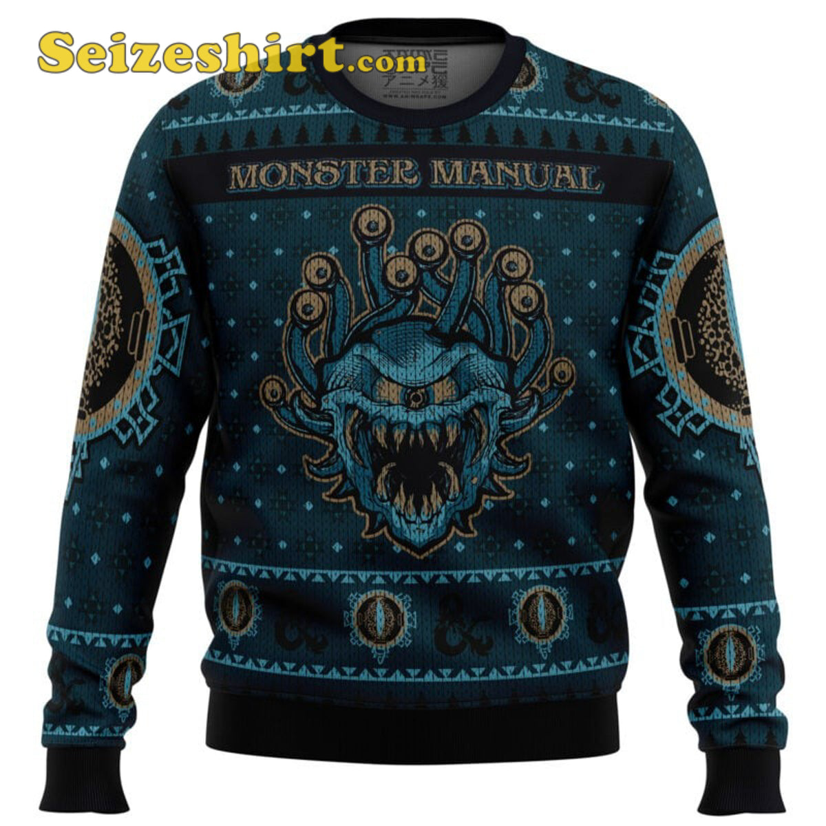 Dungeons & Dragons Monster Manual Ugly Boys Ugly Christmas Sweater - Holiday Gift product image