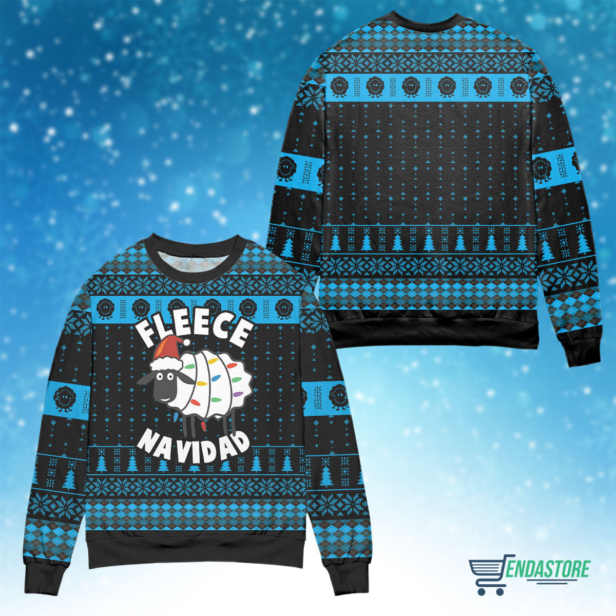 Sheep fleece navidad 3D Christmas Sweater - Holiday Gift product image 4