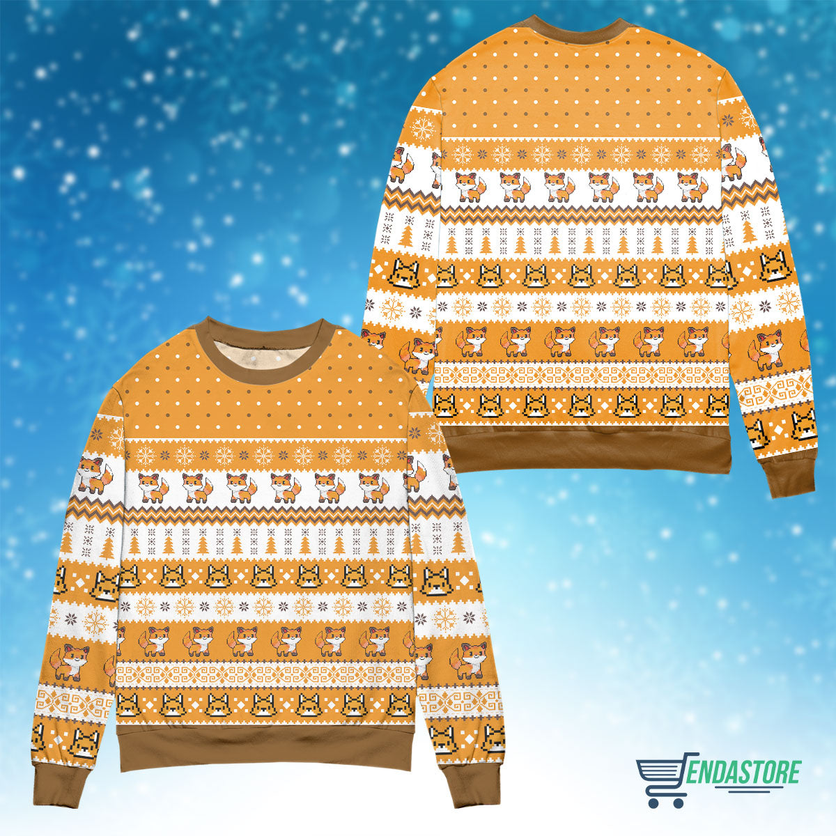 Orange Fox 3D Christmas Sweater - Holiday Gift product image 4
