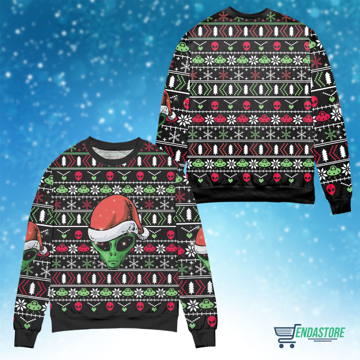 Cool Alien Santa claus 3D Christmas Sweater - Holiday Gift product image 4