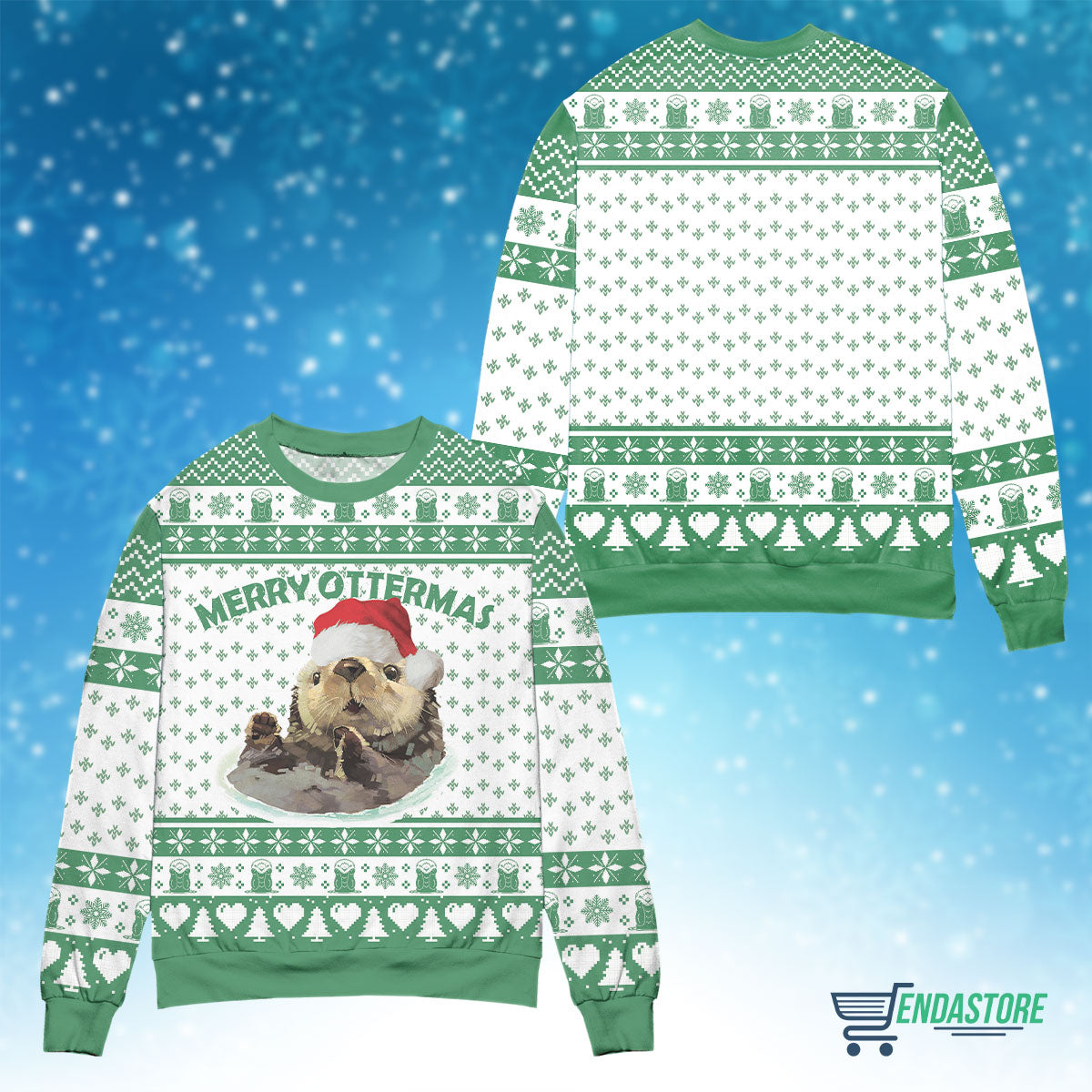 Otter merry ottermas 3D Christmas Sweater - Holiday Gift product image 4