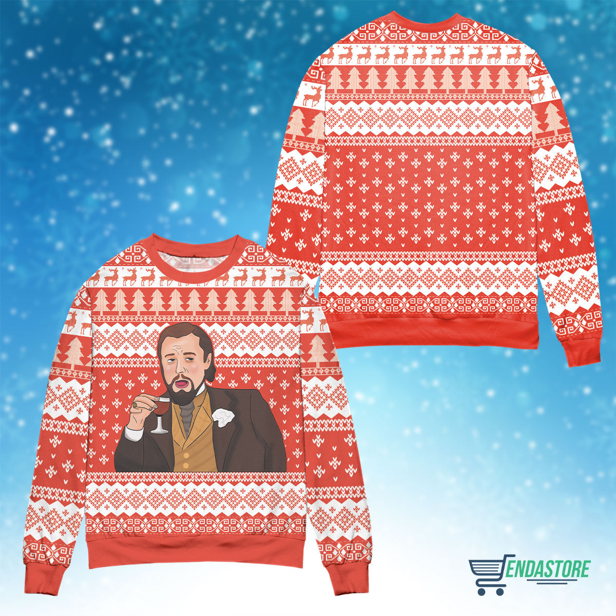 Laughing Leo Meme 3D Christmas Sweater - Holiday Gift product image 4