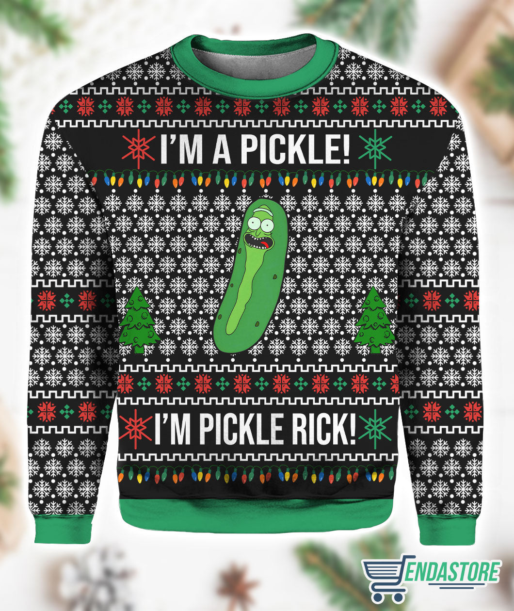 I’m A Pickle I’m Pickle Rick 3D Christmas Sweater - Holiday Gift product image 4