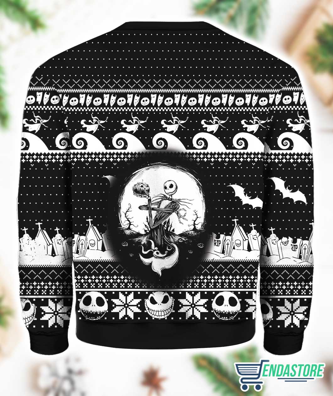 Jack Skellington Horror Nightmare 3D Ugly Christmas Sweater - Holiday Gift product image 4