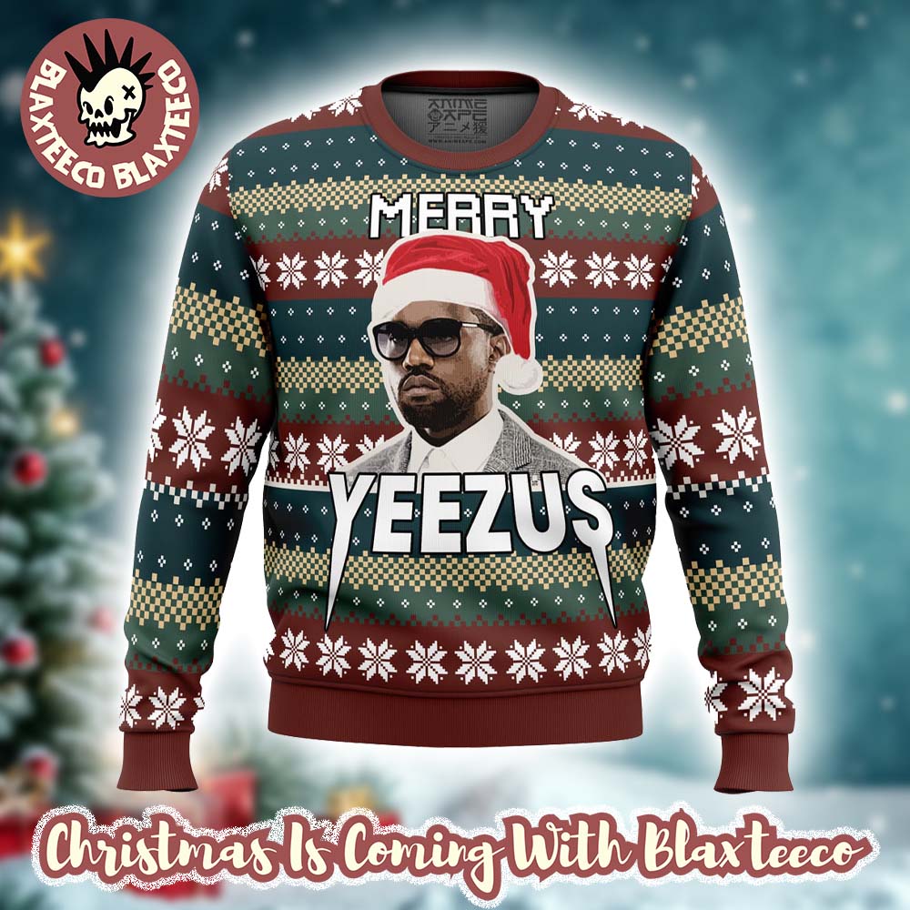 Kanye West Funny Merry Yeezus Ugly Christmas Sweater - Holiday Gift product image