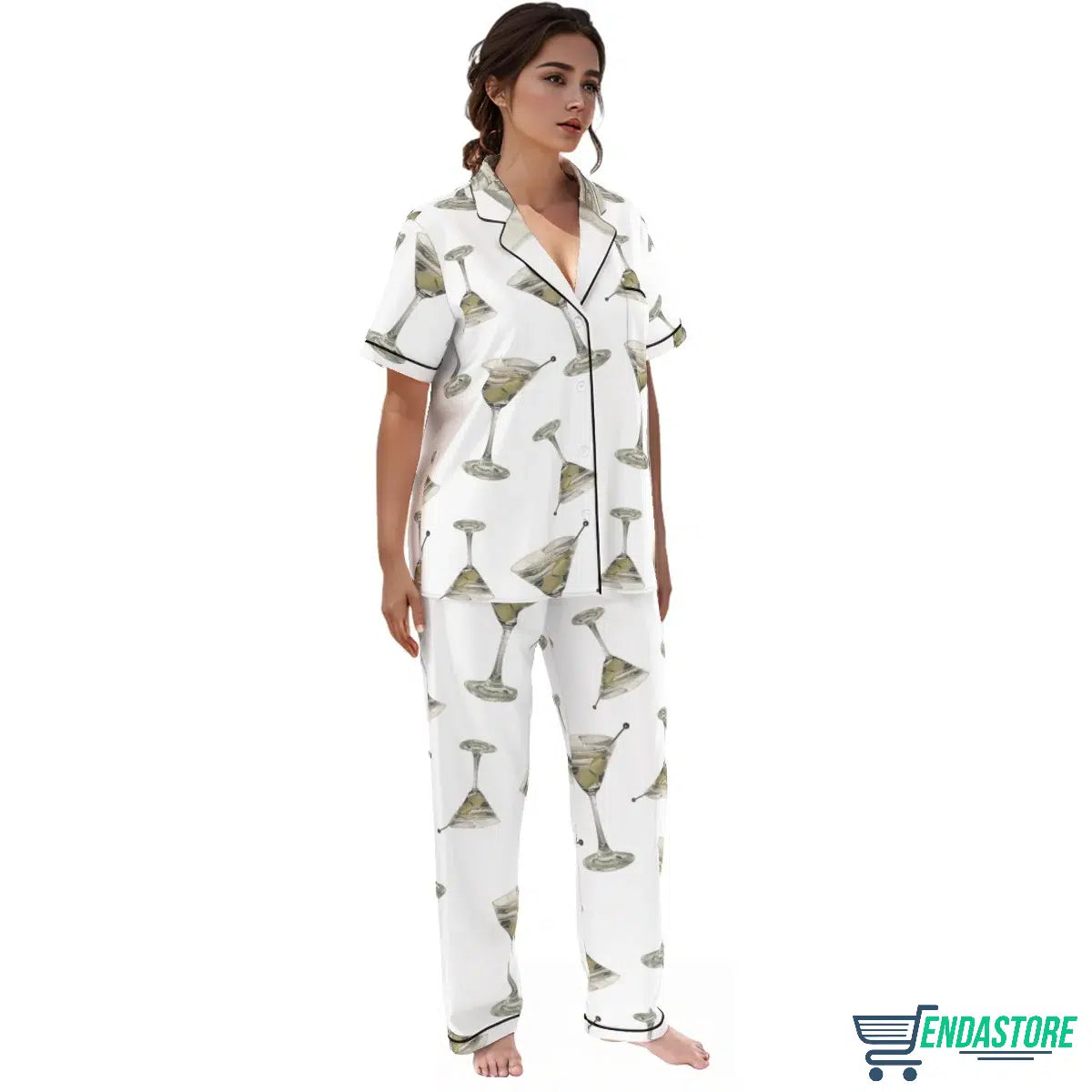 LONG Women’s Olive Martini Lovers Pajama Set 3D Sweater - Gift Idea product image 4