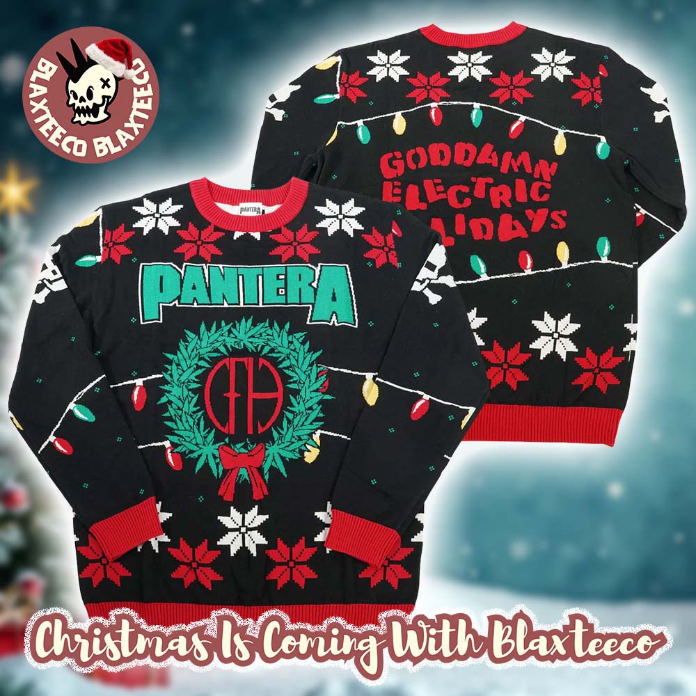 Pantera Goddamn Electric Holidays Christmas Lights Xmas Gift Ugly Christmas Sweater - Holiday Gift product image