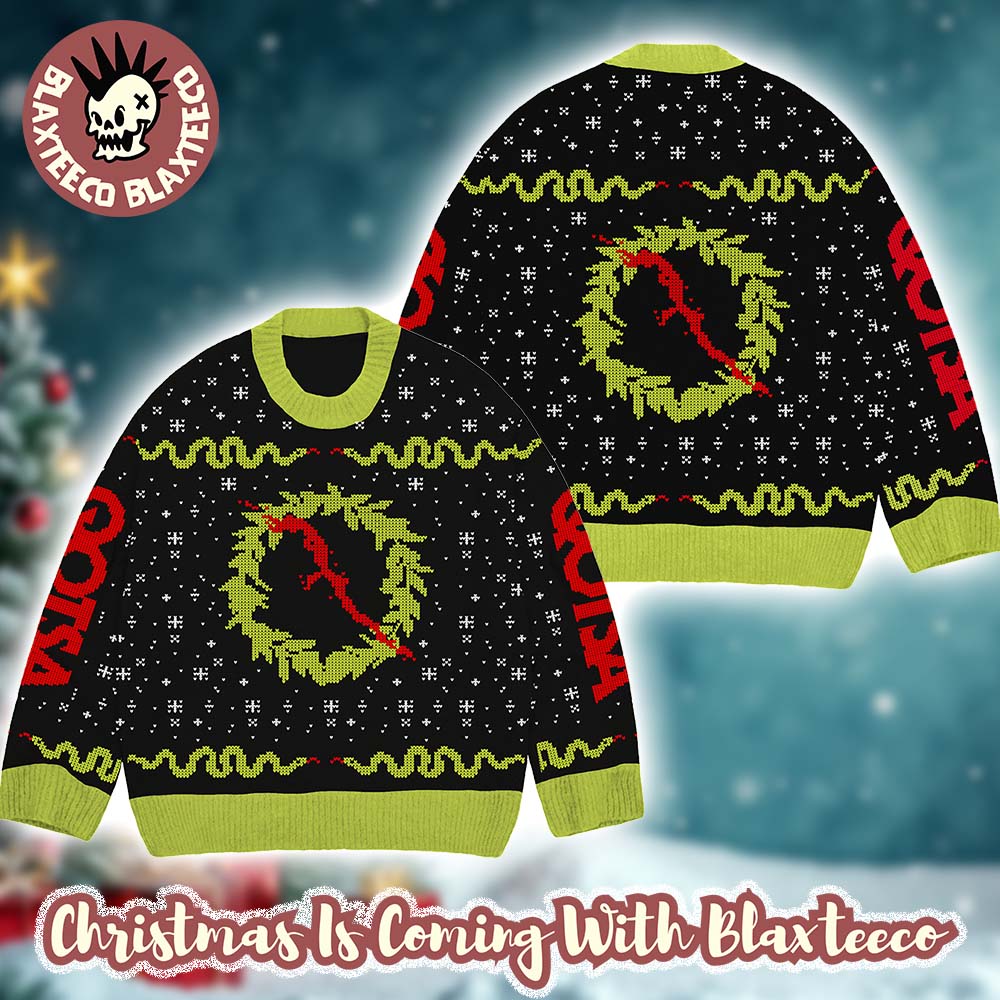 Queens Of The Stone Age Q Wreath Holiday Christmas Sweater - Holiday Gift product image
