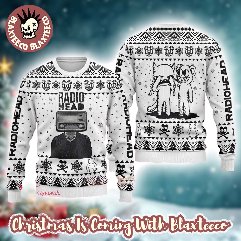 Radiohead Knitted White Ugly Christmas Sweater - Holiday Gift product image