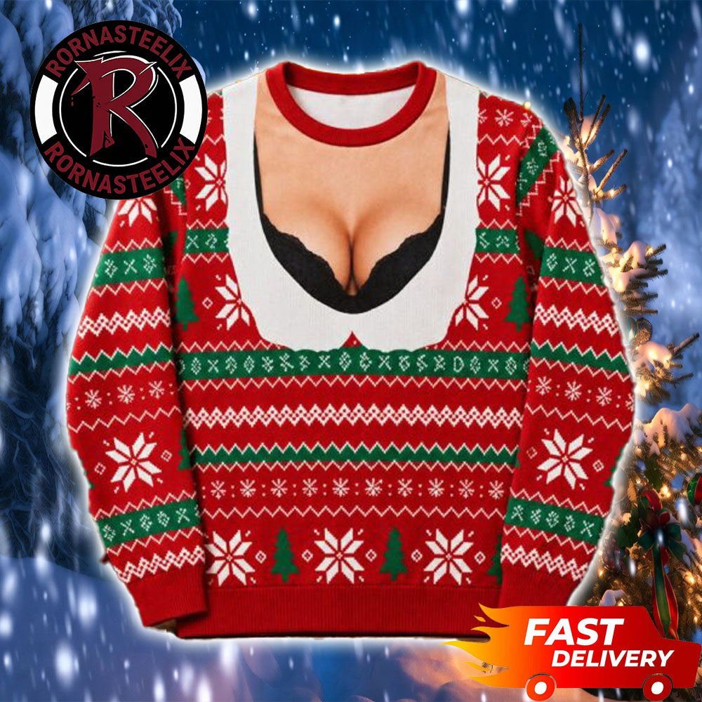 Santa Claus Sexy Naughty Christmas Funny Ugly Christmas Sweater - Holiday Gift product image