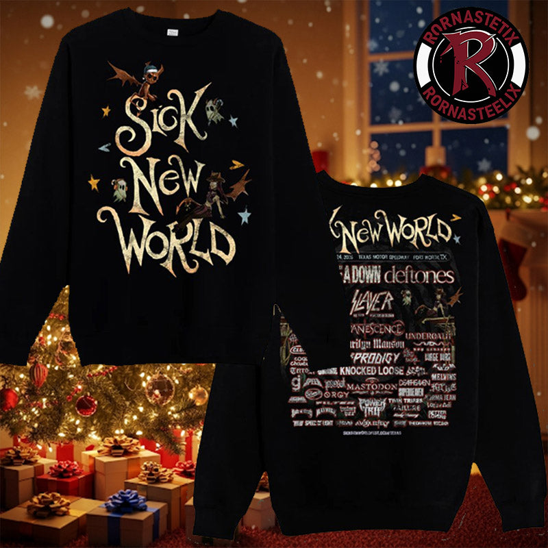 Sick World Fort Worth Texas Show On October 24 Texas Motor Speedway Unisex Graphic Sweater - Gift Idea product image