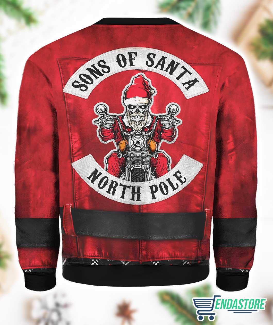Sons of Santa Biker 3D Ugly Christmas Sweater - Holiday Gift product image 4
