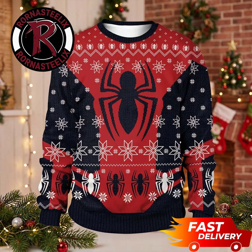 Spider Man Logo Spider Christmas Pattern Gift Spider Man Ugly Christmas Sweater - Holiday Gift product image