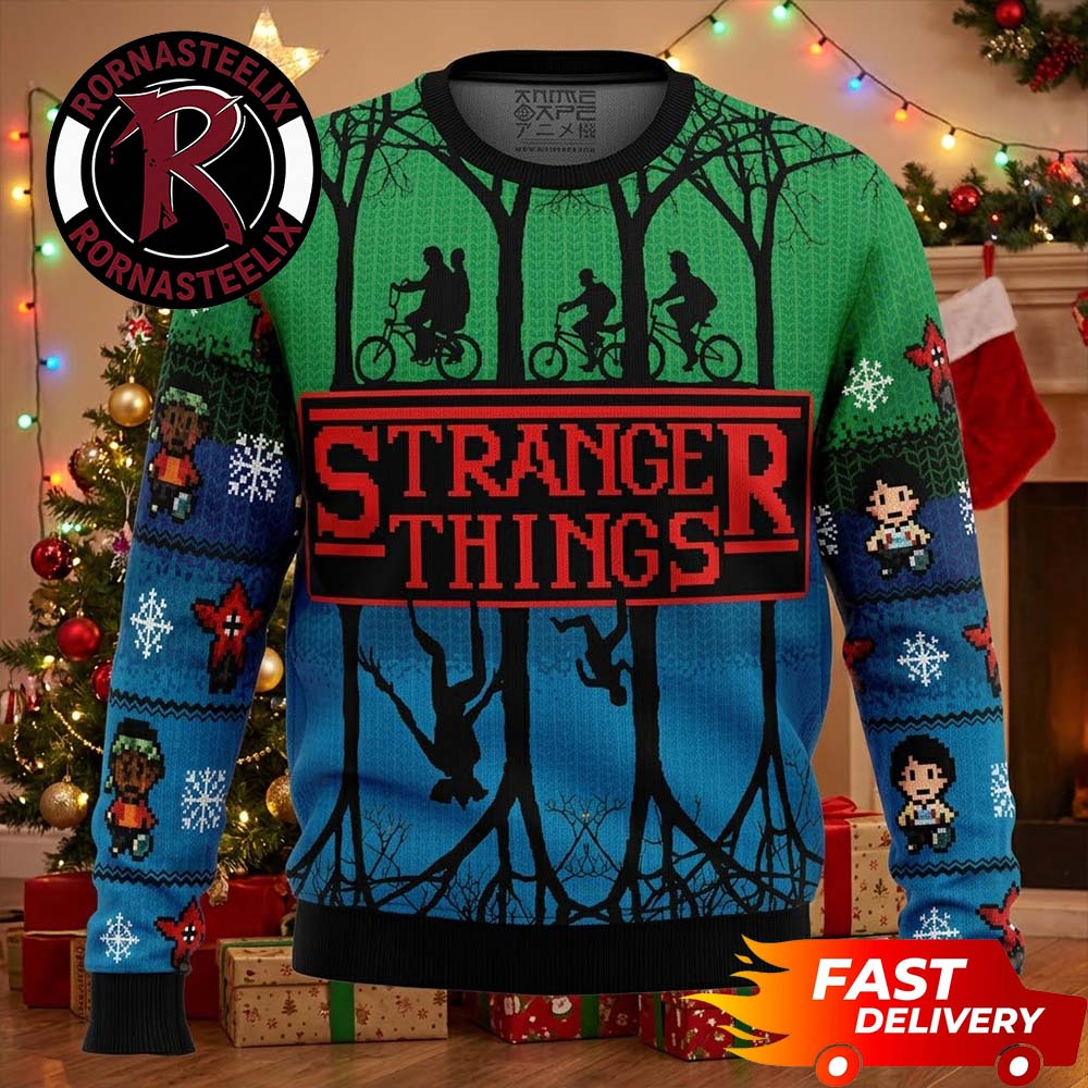 Stranger Unside Down Adventure Stranger Things Ugly Christmas Sweater - Gift Idea product image