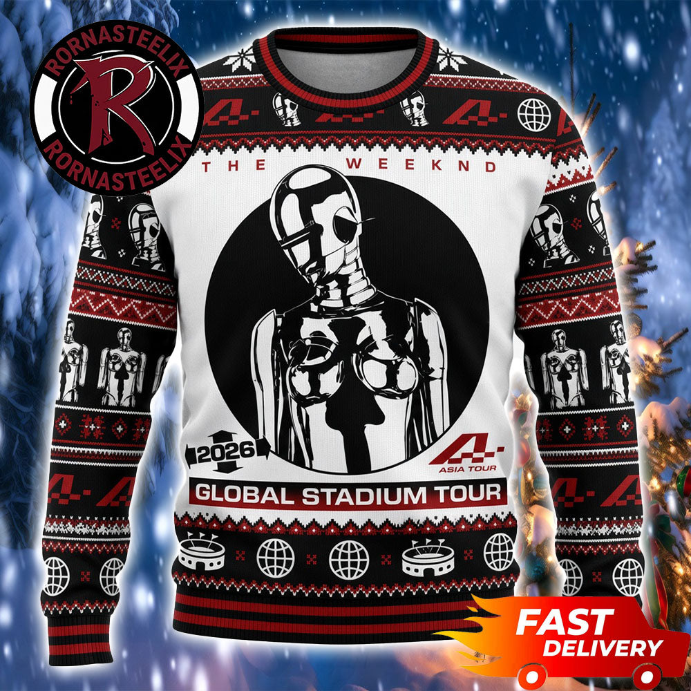 The Weeknd Global Stadium Tour Formula 1 Design Christmas Gift Fans The Weeknd Ugly Christmas Sweater - Holiday Gift product image